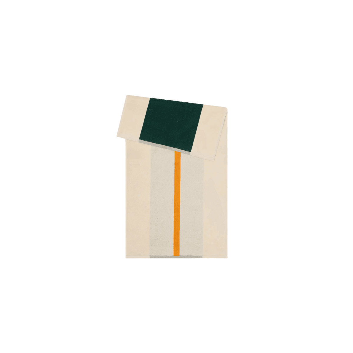 Handdoek  50x100 TOWEL GOTS Organic Terry - Dark Green-Orange