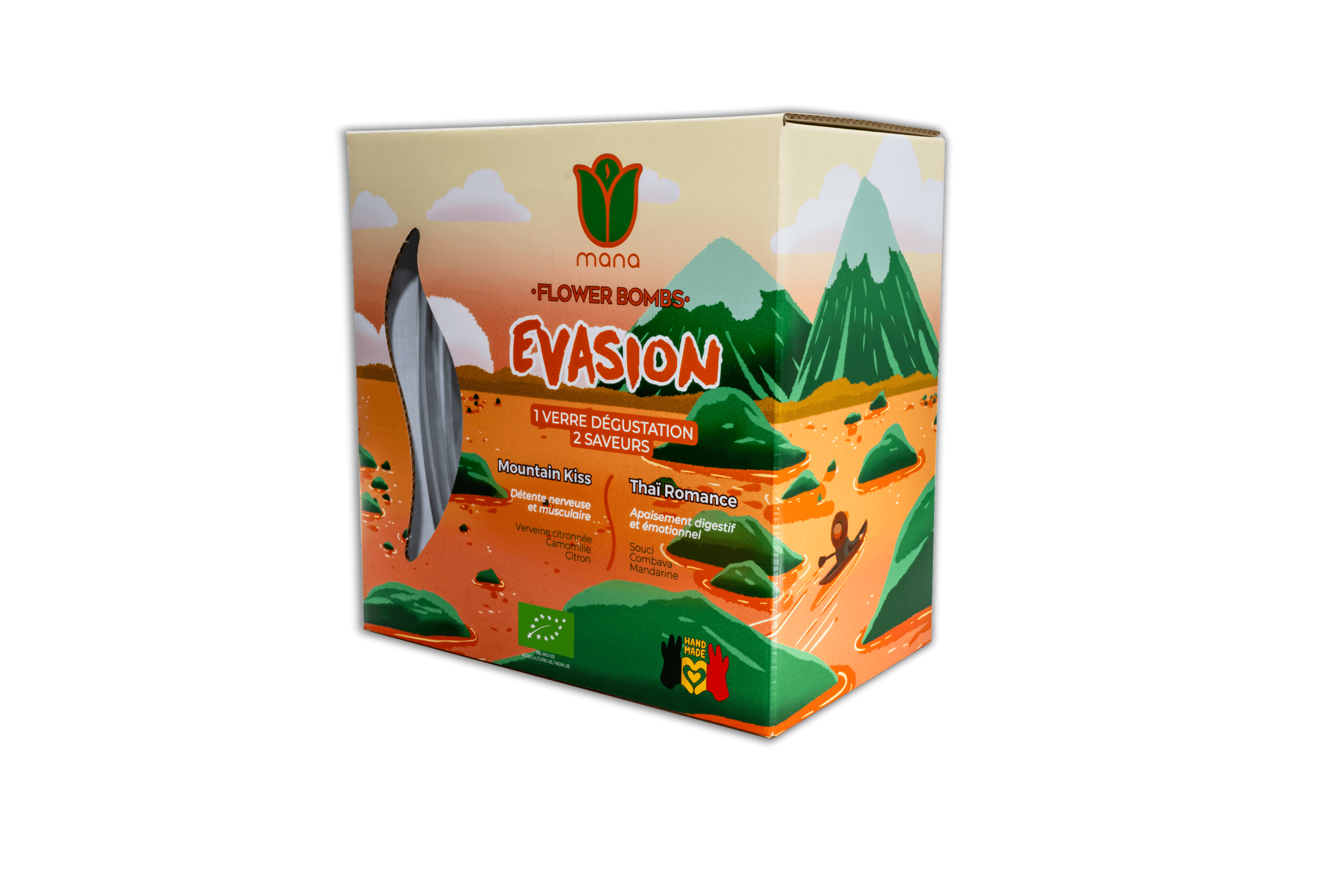Cadeauset Pack Evasion – Thai Romance + Mountain Kiss + 1 glas