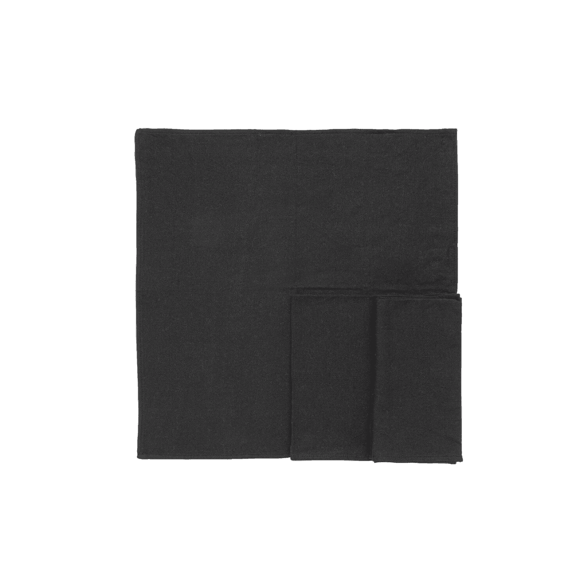 Servetten x 4 - Zwart - NAPKIN RECYCLED - BLACK S/4