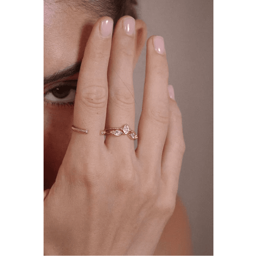 Ring Loélie - Zircon Blanc