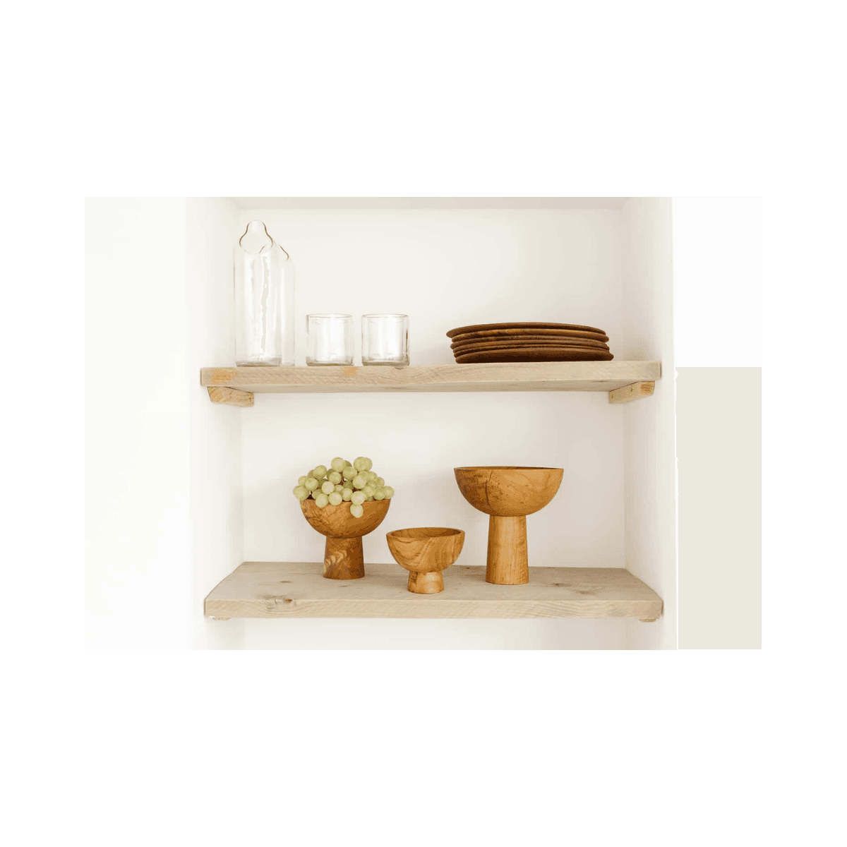 Teakhouten schaal op voet - Groot - BOWL ON FOOT RECLAIMED - L