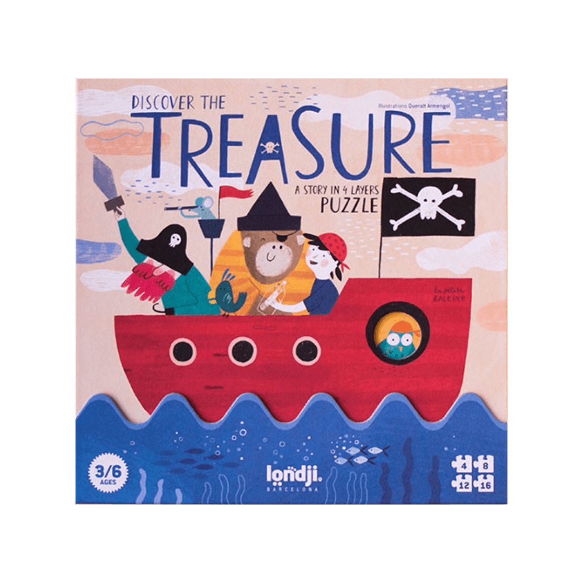 36-delige puzzels - 3 - 6 jaar - DISCOVER THE TREASURE PUZZLE