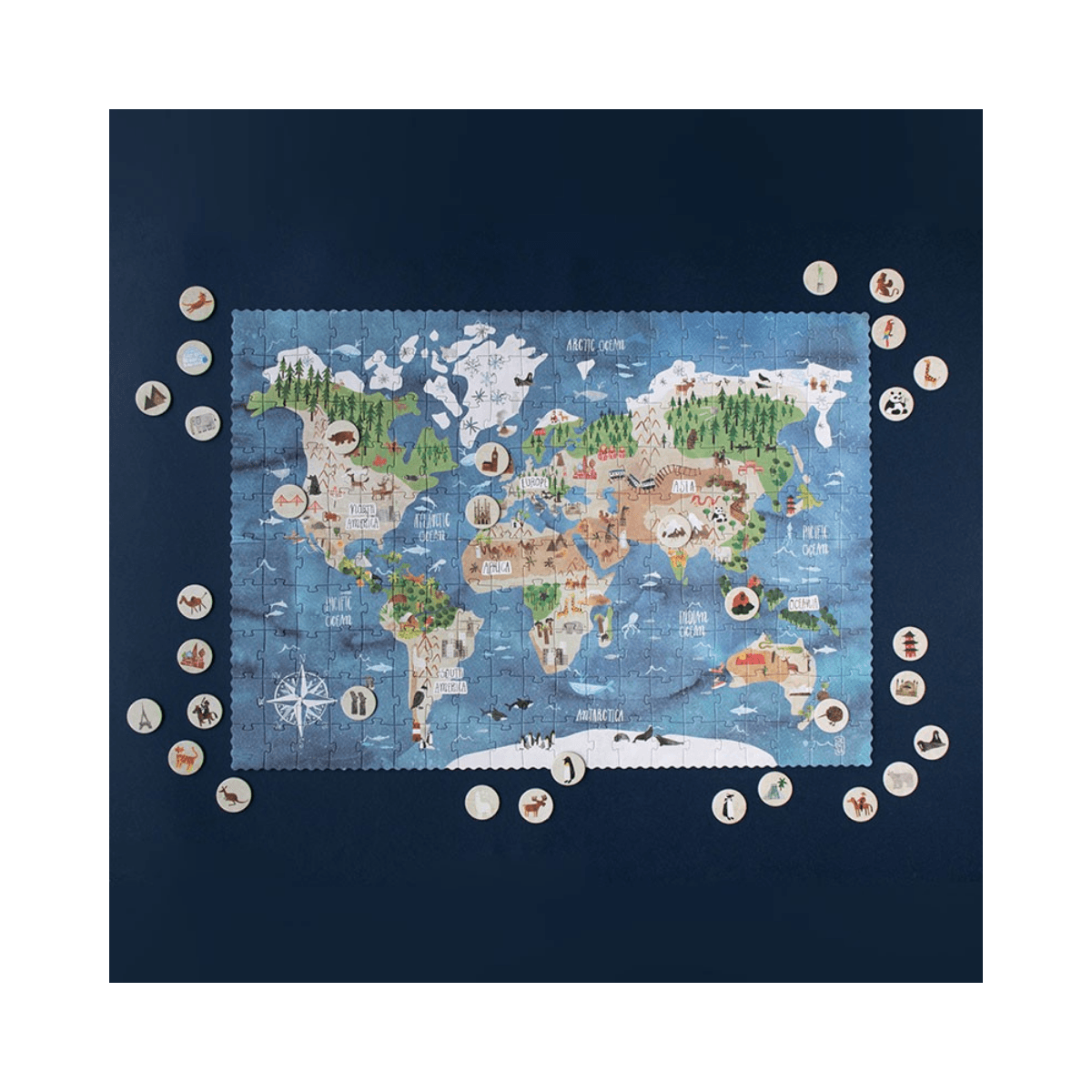 Observatiepuzzel 200 stukjes - 6 jaar en ouder - DISCOVER THE WORLD PUZZLE