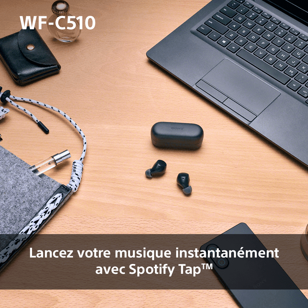 Hoofdtelefoon Bluetooth WFC510B - Zwart