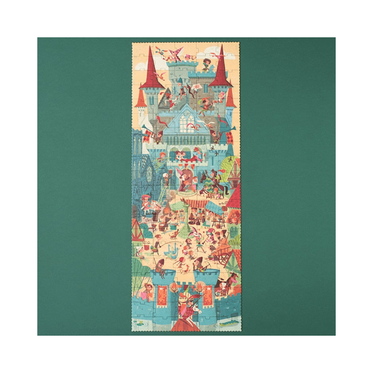 Observatiepuzzel van 100 stukjes - 5 - 8 jaar oud - GO TO THE MEDIEVAL TIMES PUZZLE