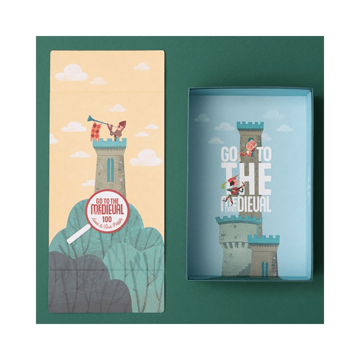 Observatiepuzzel van 100 stukjes - 5 - 8 jaar oud - GO TO THE MEDIEVAL TIMES PUZZLE