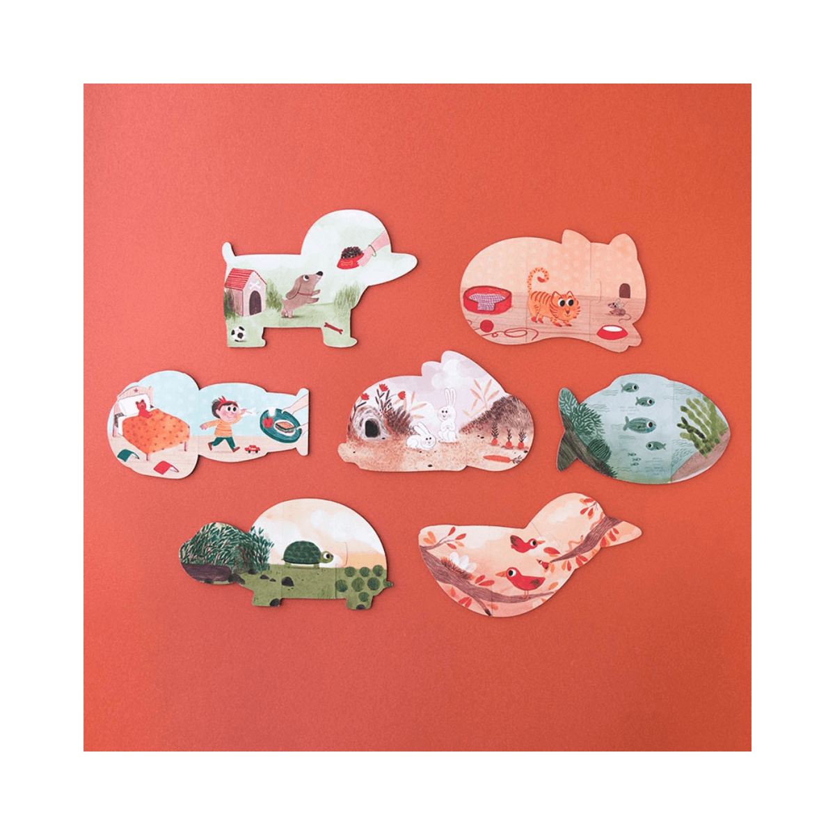 Omkeerbare puzzels - vanaf 3 jaar - I LOVE MY PETS PUZZLE