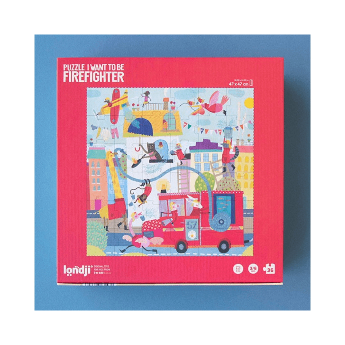 36-delige puzzel - 3 - 6 jaar - I WANT TO BE FIREFIGHTER PUZZLE