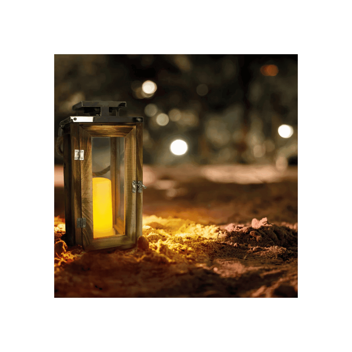 Houten lantaarn op zonne-energie - OAKY - Lumisky