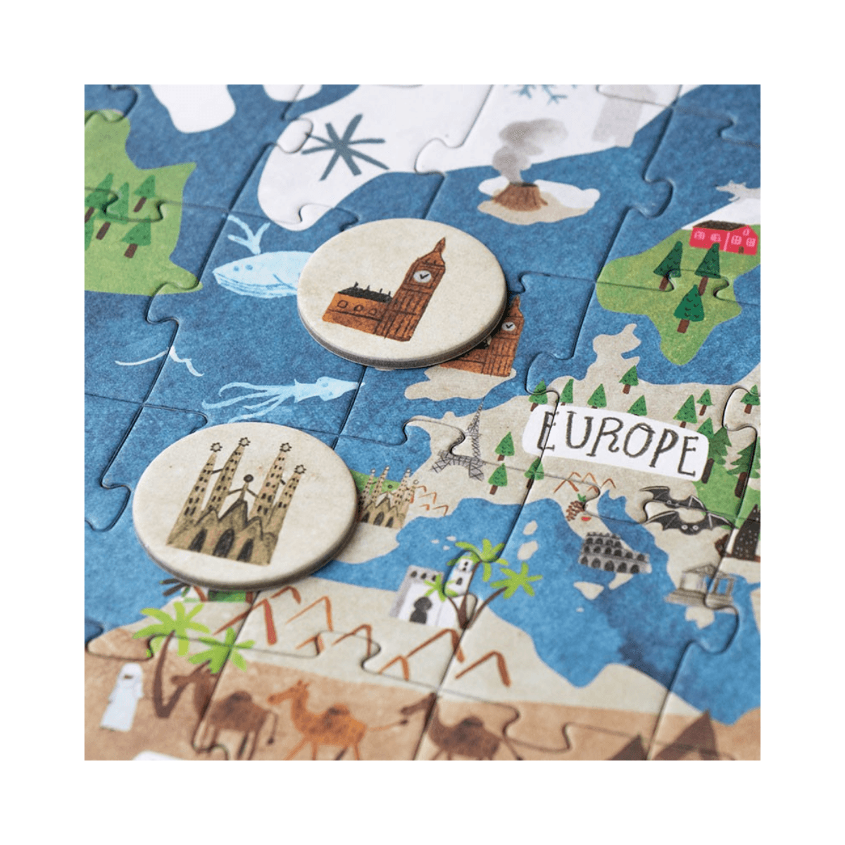Observatiepuzzel 200 stukjes - 6 jaar en ouder - DISCOVER THE WORLD PUZZLE