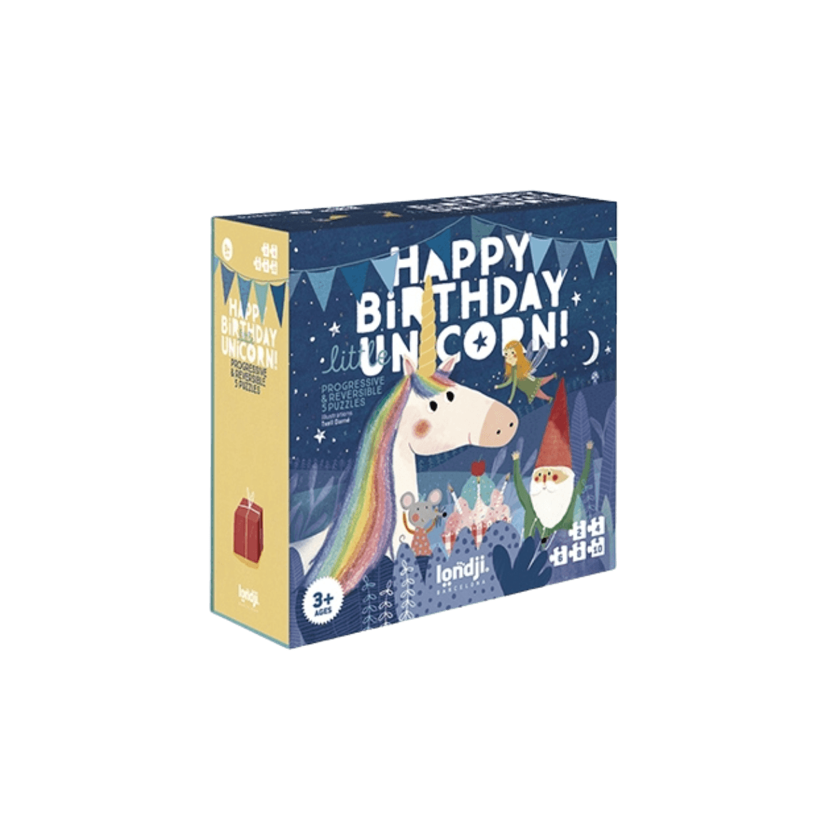Progressieve puzzels - 3 jaar en ouder - HAPPY BIRTHDAY UNICORN PUZZLE