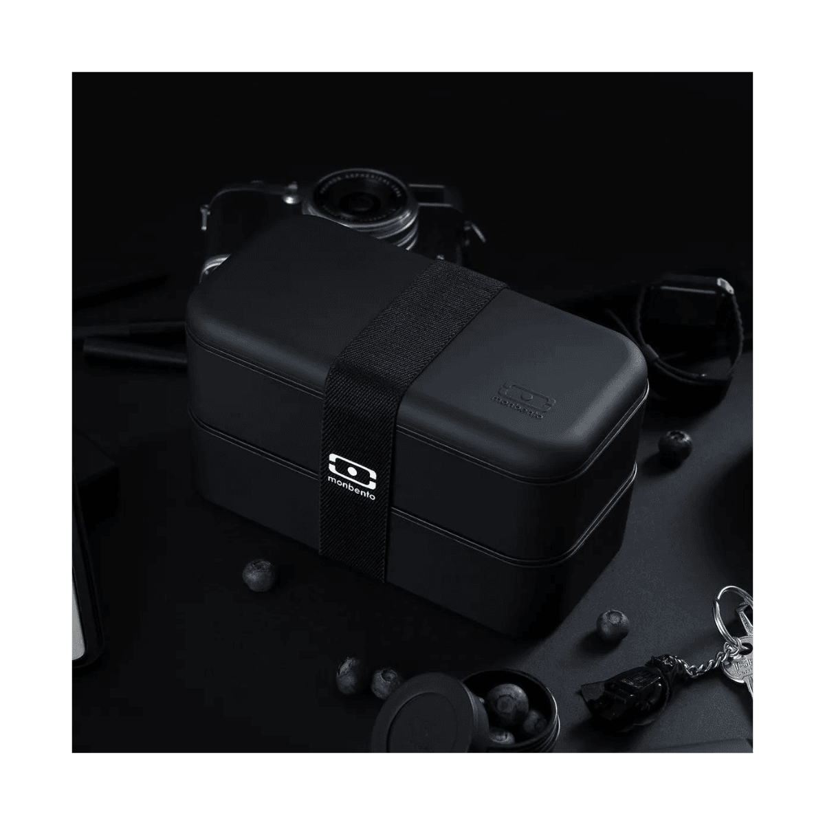 Lunchdoos Bento 2 x 500ml - MB ORIGINAL - Onyx zwart