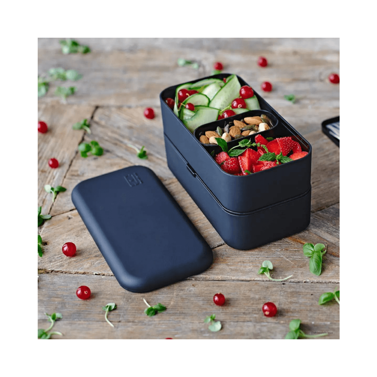 Lunchdoos Bento 2 x 500ml - MB ORIGINAL - Onyx zwart