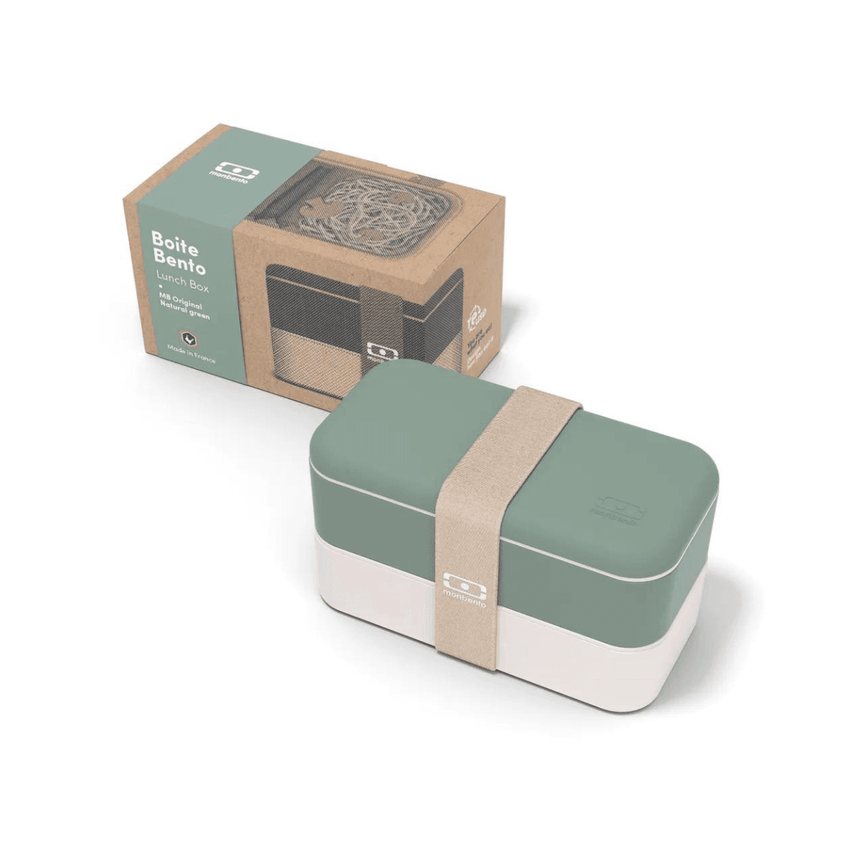Lunchdoos Bento 2 x 500ml - MB ORIGINAL - Natuurlijk groen