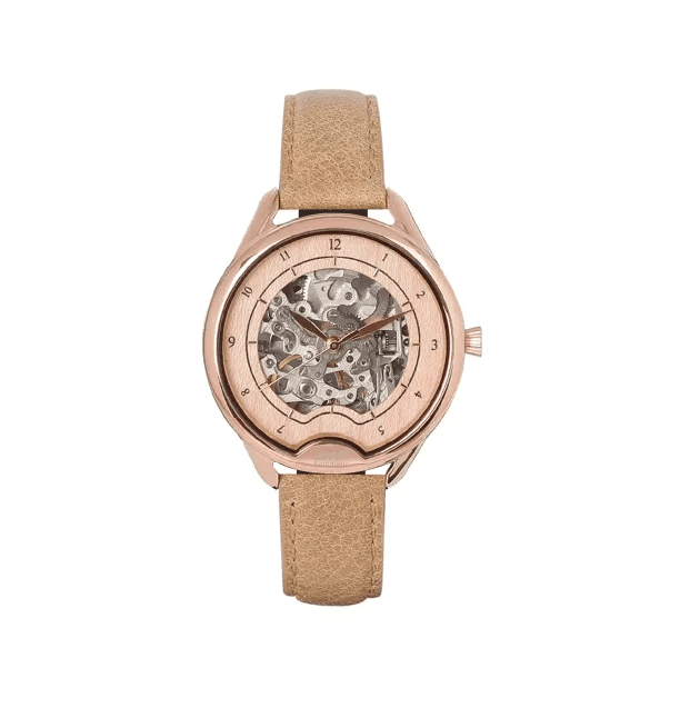 Automatisch dameshorloge ODYSSEY ROSEGOLD Beige