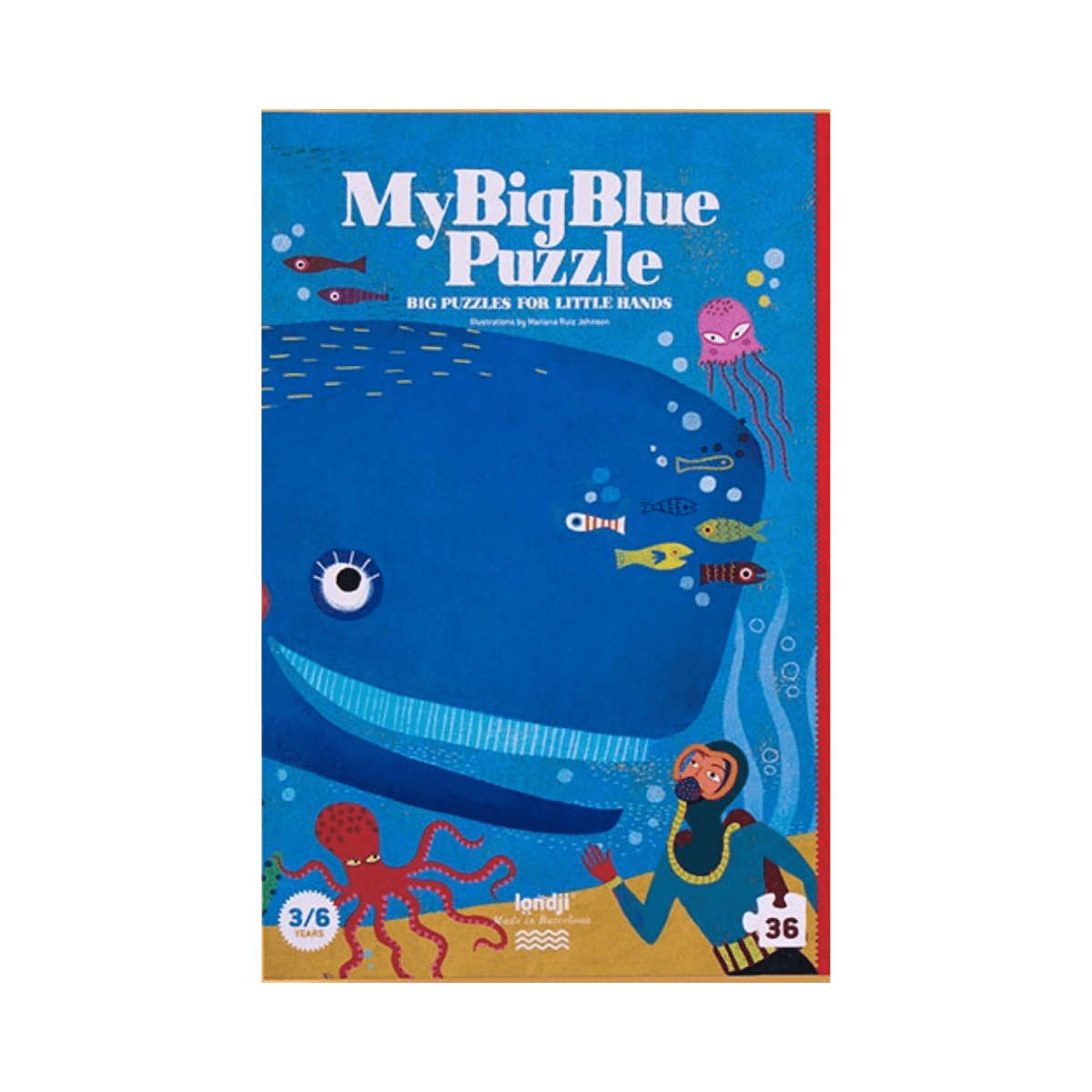 36-delige puzzel - 3 - 6 ans - MY BIG BLUE PUZZLE