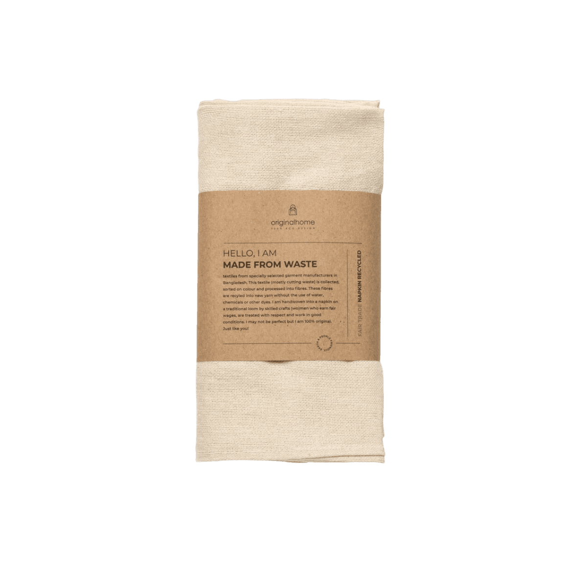Servetten x 4 - Ecru - NAPKIN RECYCLED - OFF WHITE S/4