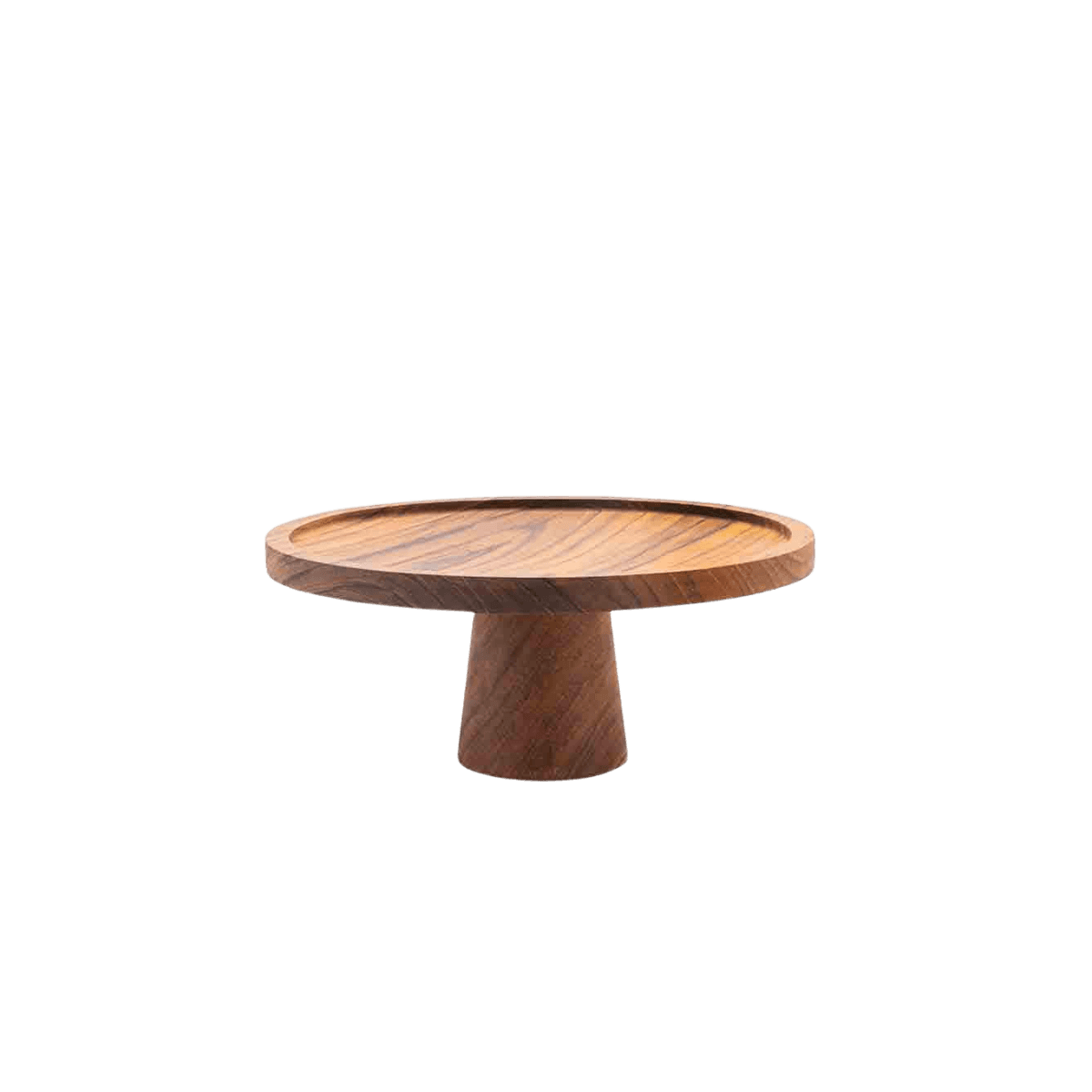 Teakhouten taartplateau - RECLAIMED CAKE STAND DIA 25 CM