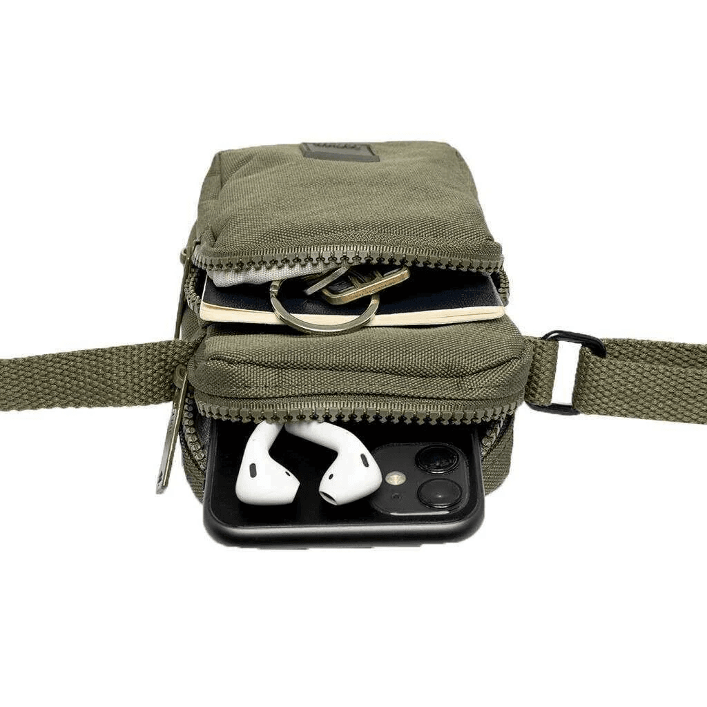 Schoudertas Amsterdam - Stripes Olive