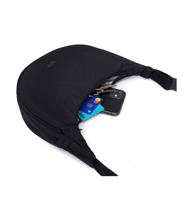 Schoudertas Lua - Stripes Black