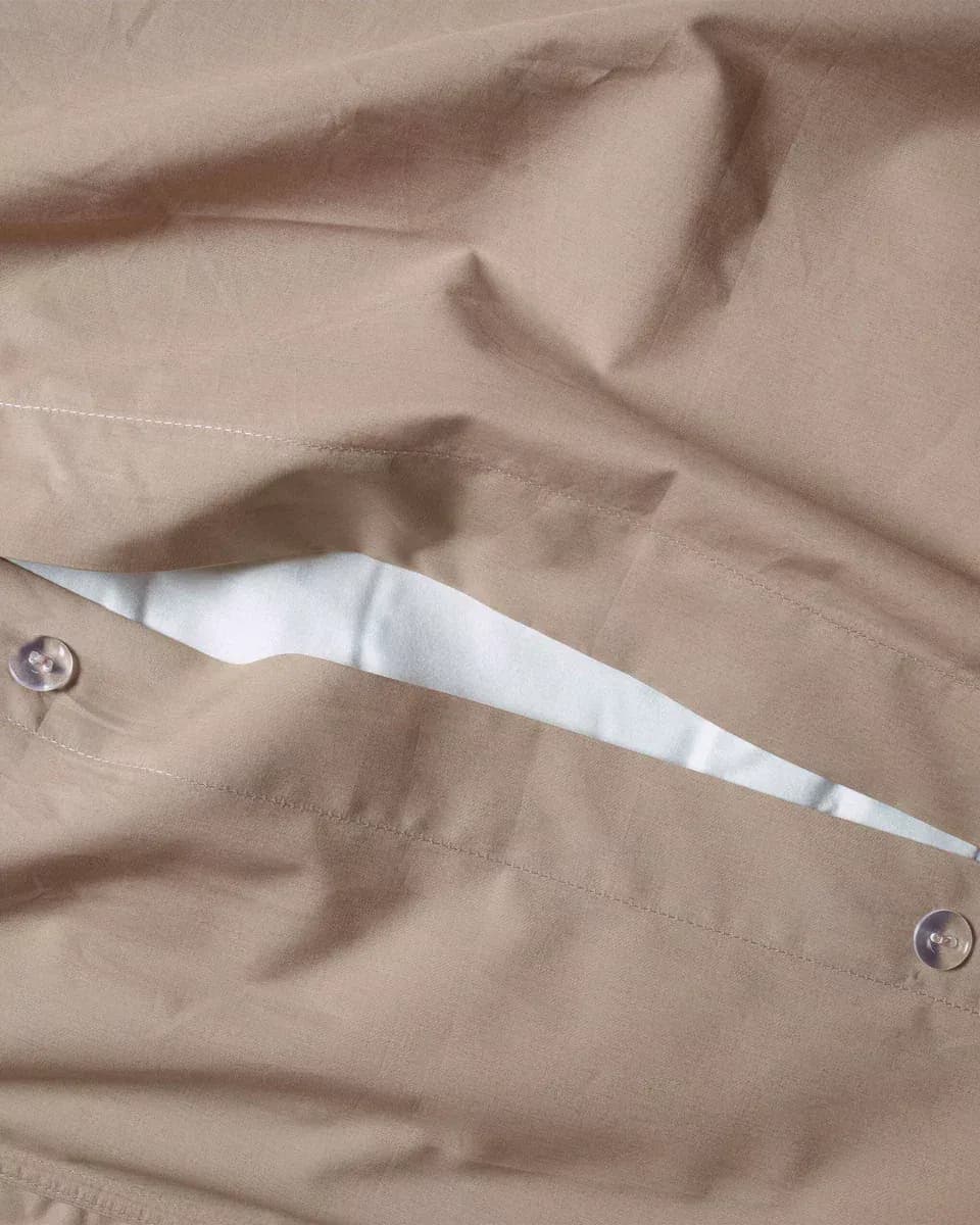 240X220 Percale 100% Coton Dekbedovertrek  - Camel PDBO240CA