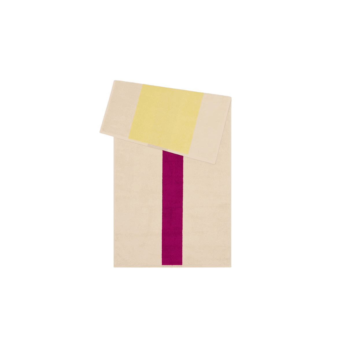 Badhanddoek 70x140 BATH TOWEL GOTS Organic Terry - Yellow-Fuchsia