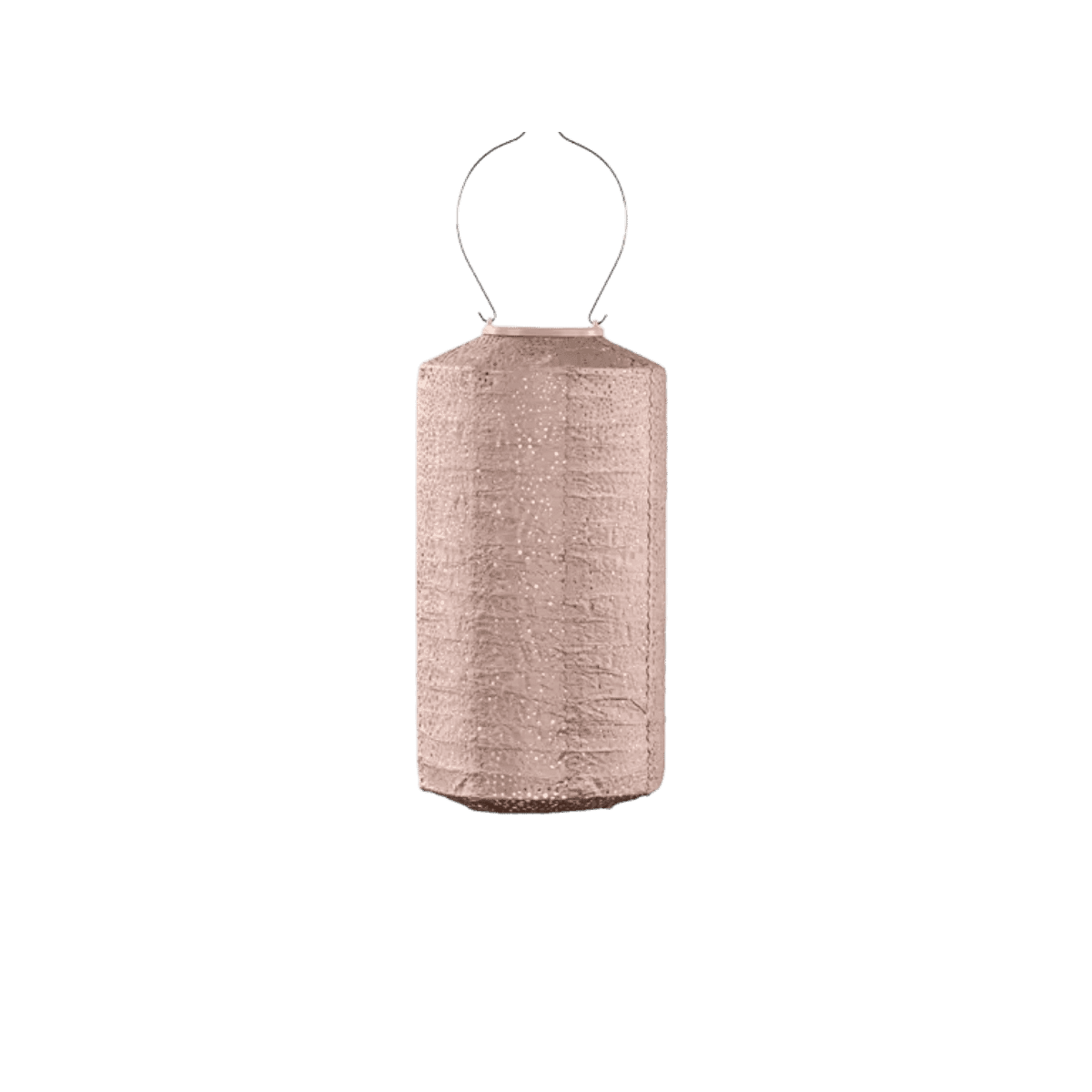 Led Solar Lantaarn Paisley Cylinder - 18 cm - Rose