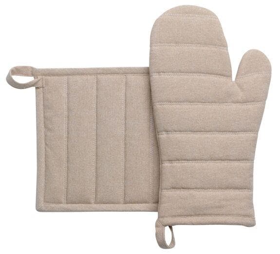 Gerecyclede ovenwant/manic set Jona Naturel 15 x 30 cm