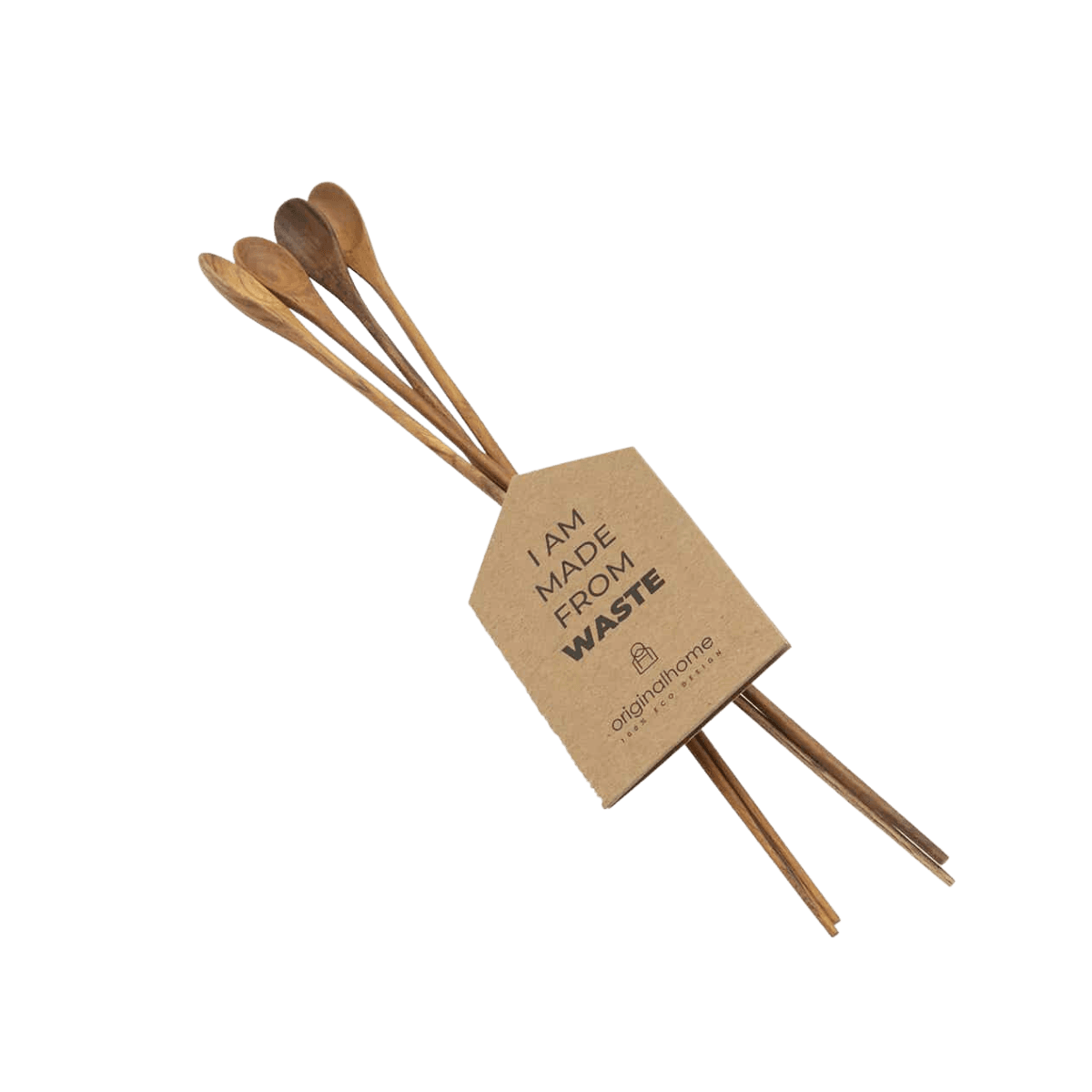 Teakhouten cocktaillepels x4 - STIRING SPOON - S/4