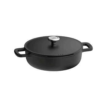 Antiaanbak hapjespan met deksel en 2 handgrepen Phantom 28 cm Leo BH3950579
