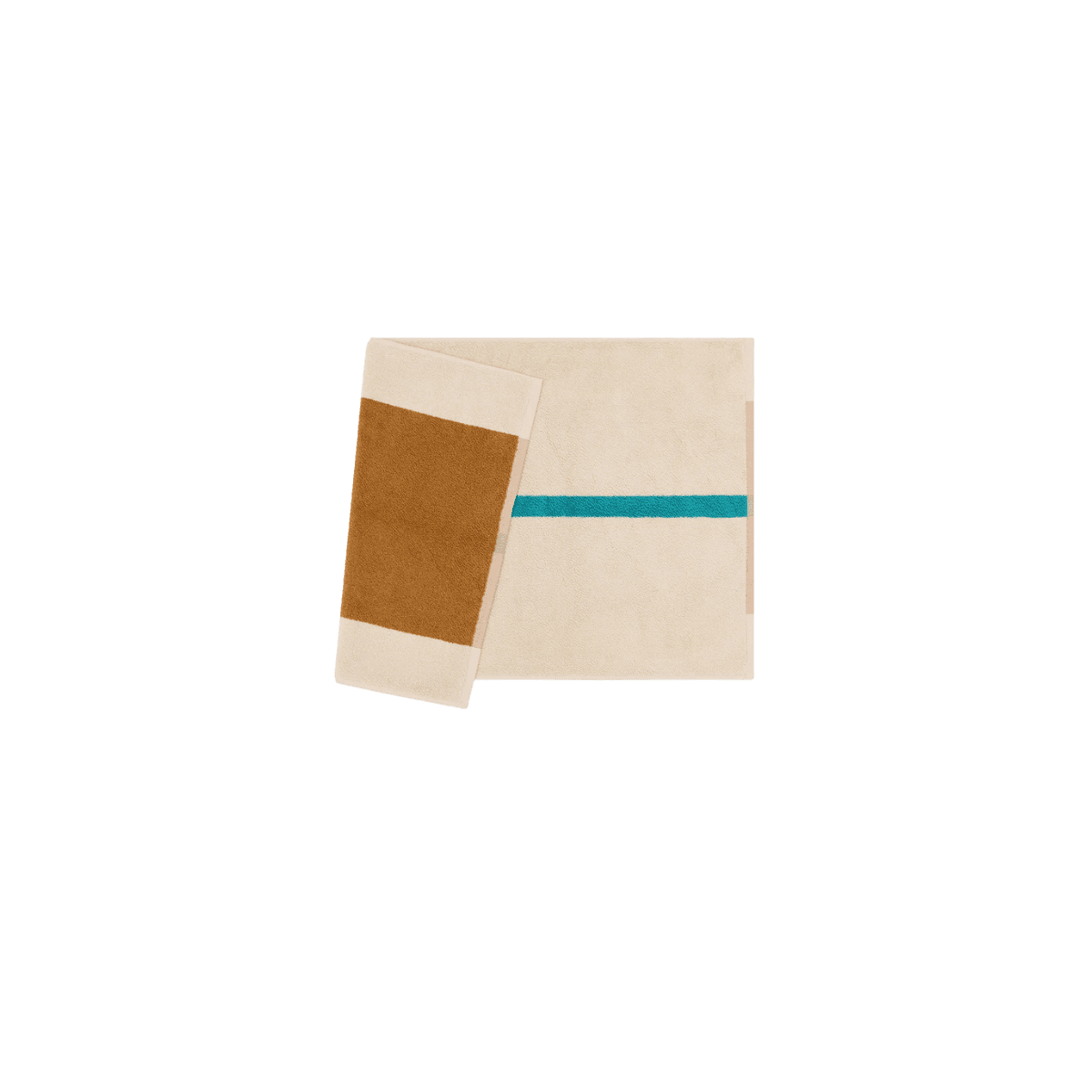 Badmat 50x80 BATH MAT GOTS Organic Terry - Toffee-Turquoise