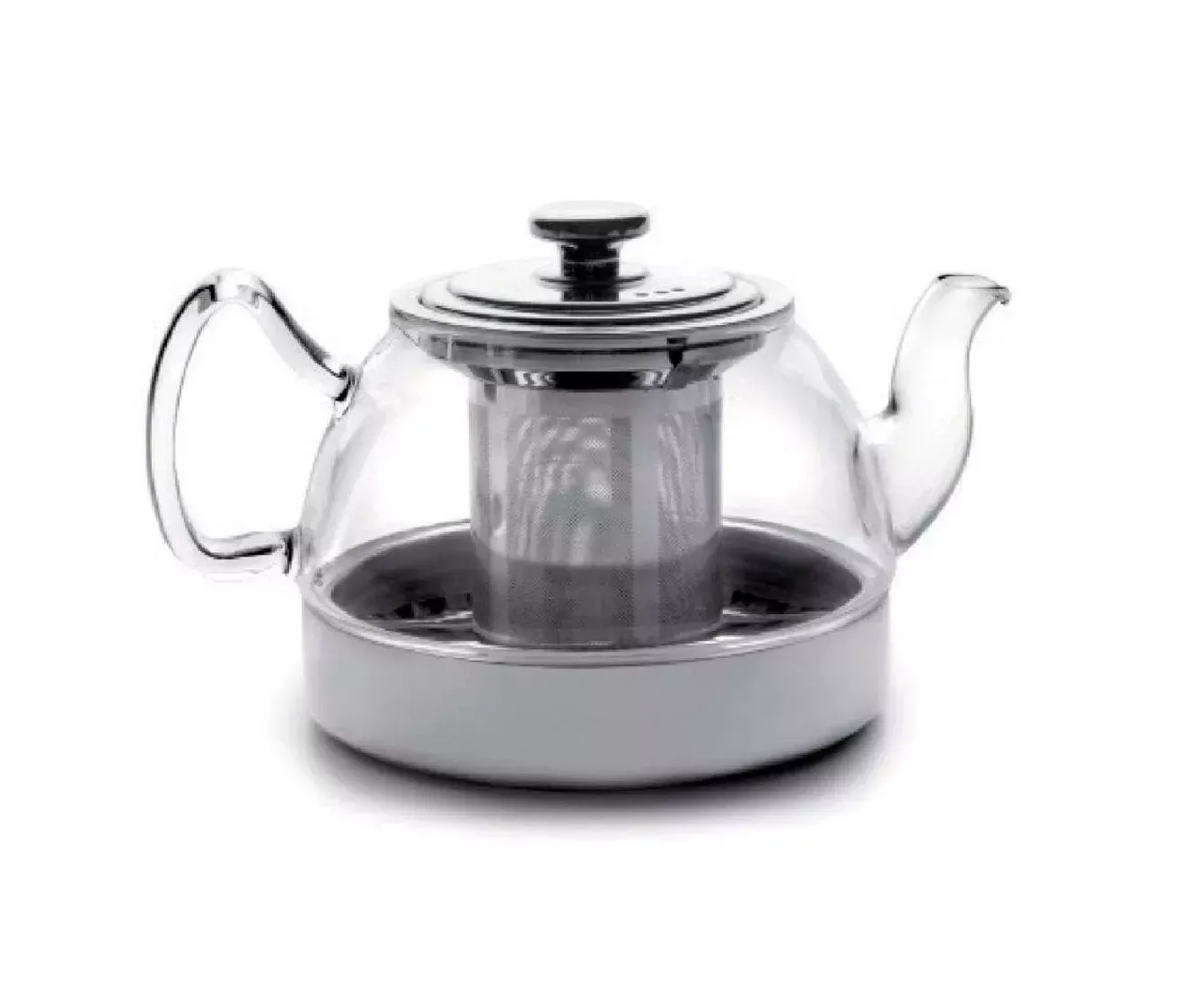 Theepot van borosilicaatglas met inductiefilter - 1.2L - geschikt voor inductie